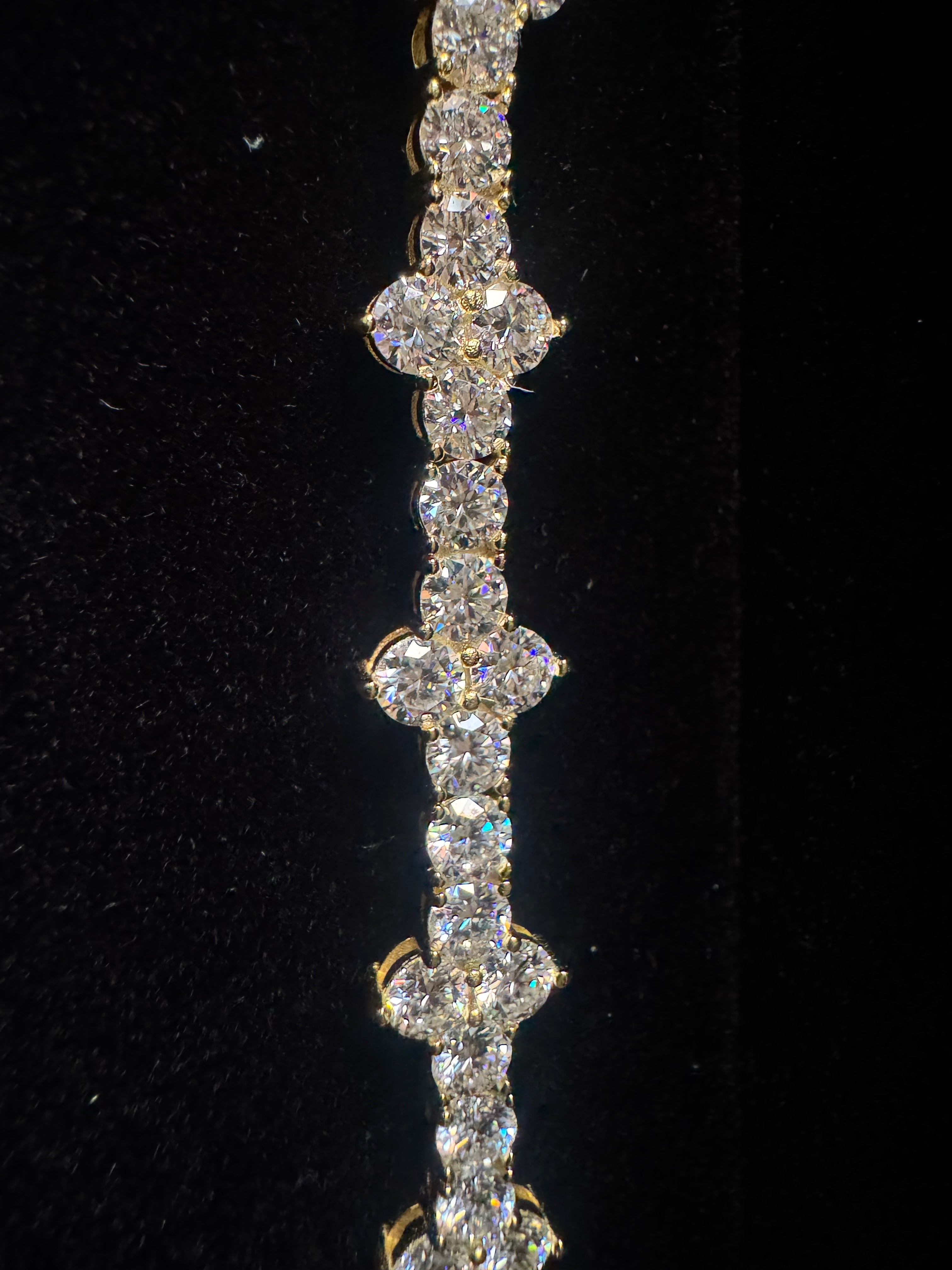 4mm Moissanite Cross Tennis Bracelet – Solid 925 Sterling Silver